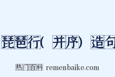 琵琶行(并序)造句是什么意思的图片